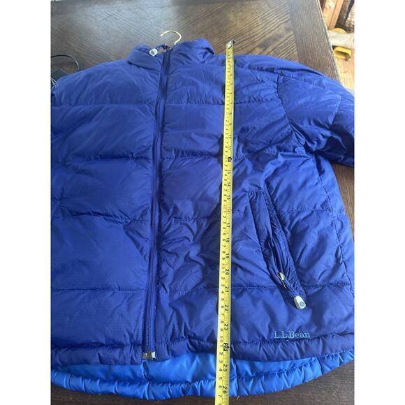 L.L. Bean Men's Med Down Filled Puffer Blue Reversable Parka Jacket - Picture 11 of 13